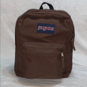 dark brown jansport backpack